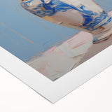 Maximalist Wall Art – Elegant Floral Still Life in Blue and White Vase