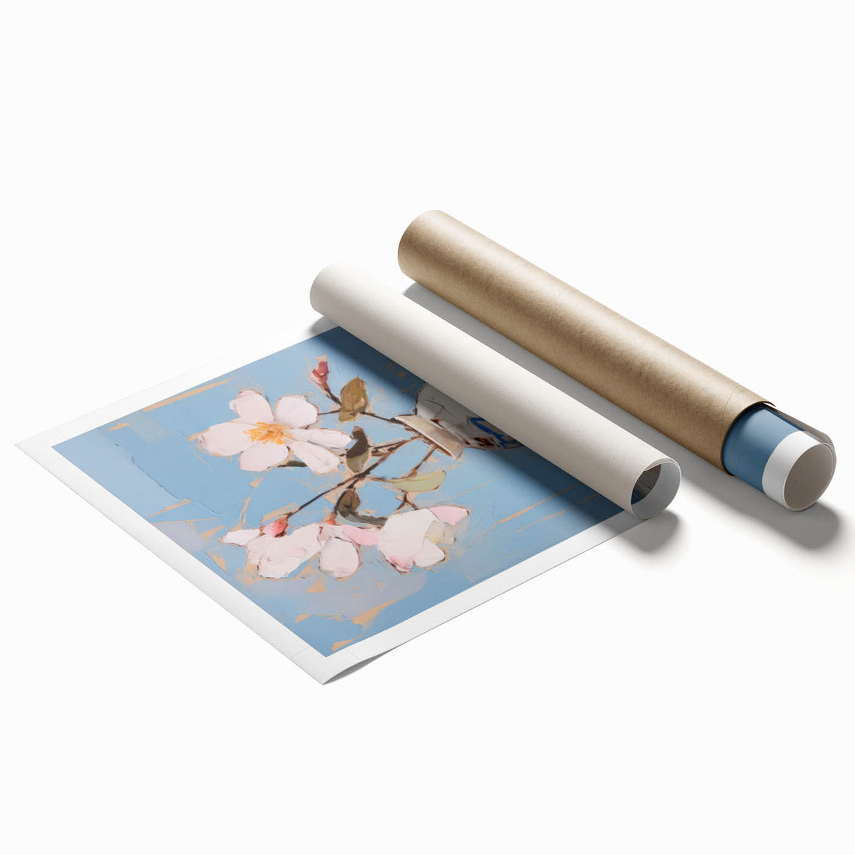 Maximalist Wall Art – Elegant Floral Still Life in Blue and White Vase