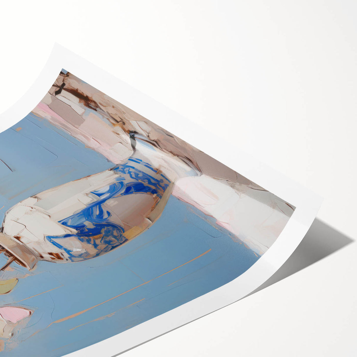 Maximalist Wall Art – Elegant Floral Still Life in Blue and White Vase