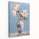 Maximalist Wall Art – Elegant Floral Still Life in Blue and White Vase