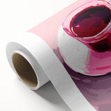 Maximalist Wall Art – Bold Pink Coffee Cup Painting for Eclectic Decor