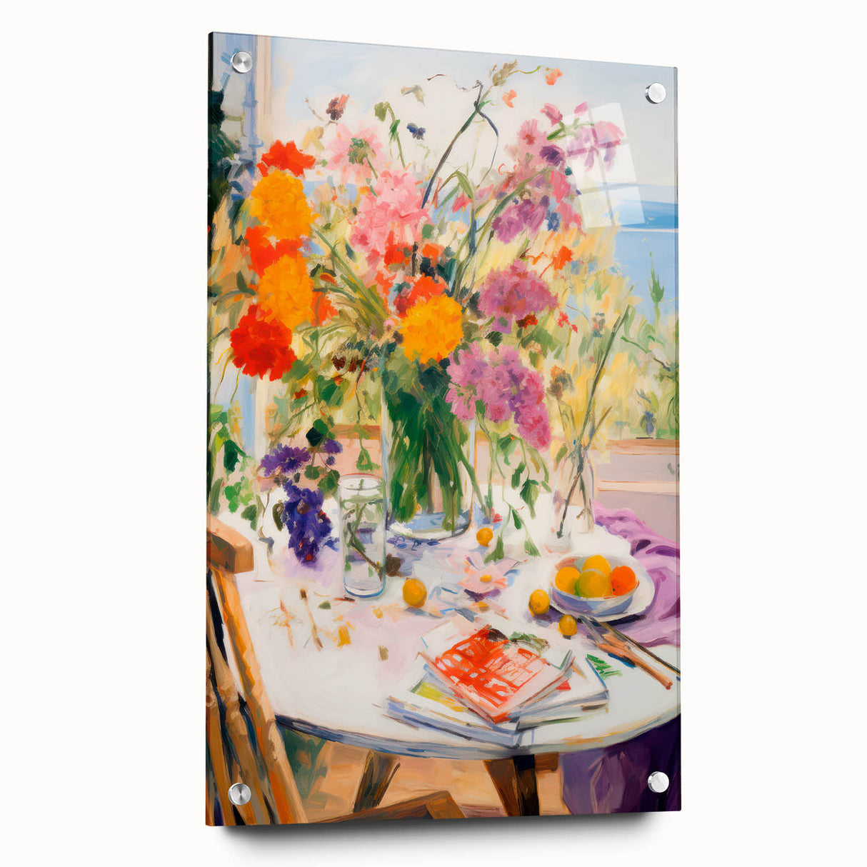 Maximalist Wall Art - Eclectic Floral Print for Bold, Vibrant Home Decor