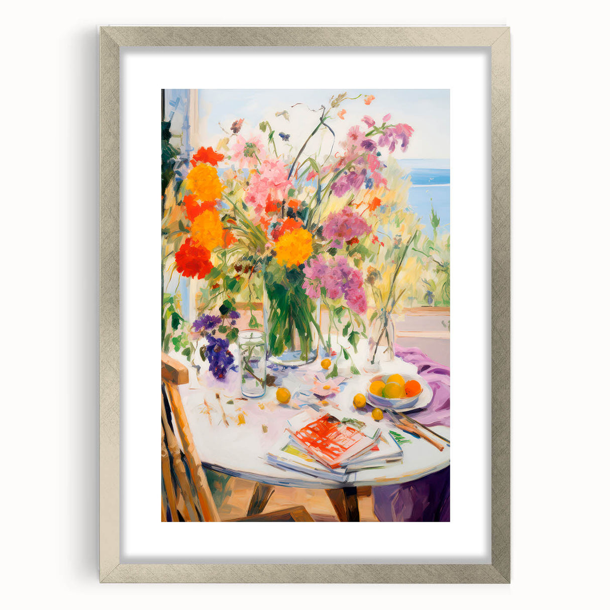 Maximalist Wall Art - Eclectic Floral Print for Bold, Vibrant Home Decor