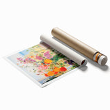 Maximalist Wall Art - Eclectic Floral Print for Bold, Vibrant Home Decor