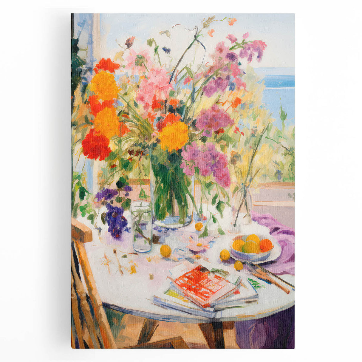 Maximalist Wall Art - Eclectic Floral Print for Bold, Vibrant Home Decor
