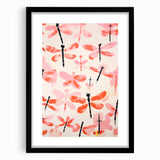 Maximalist Wall Art - Bold Dragonfly Print for Eclectic Home Decor