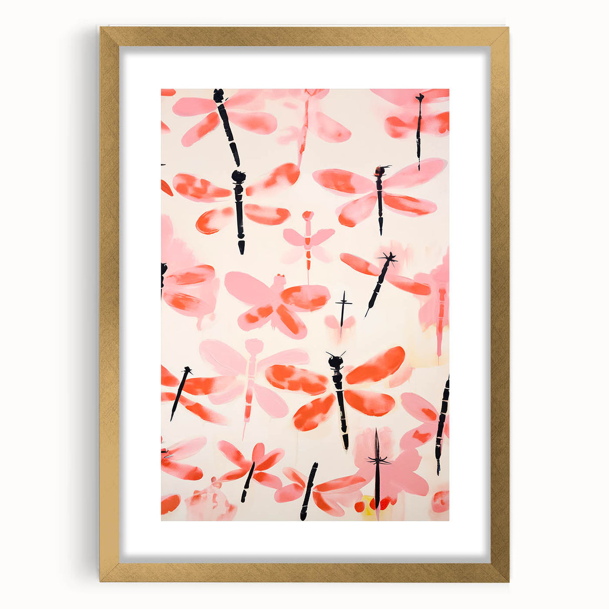 Maximalist Wall Art - Bold Dragonfly Print for Eclectic Home Decor