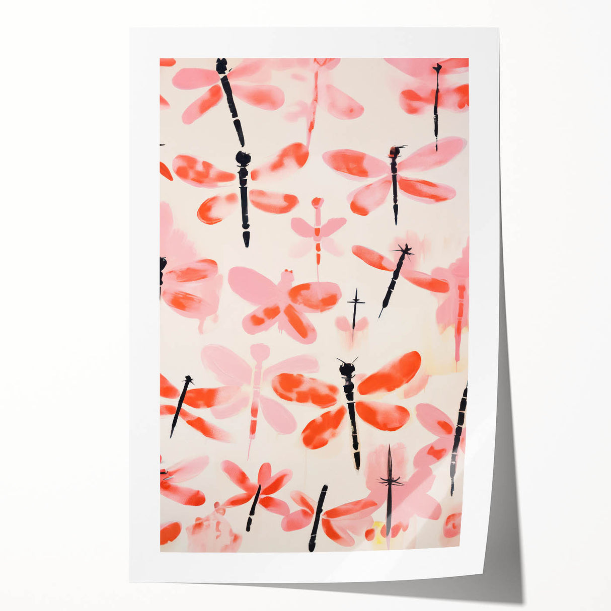 Maximalist Wall Art - Bold Dragonfly Print for Eclectic Home Decor