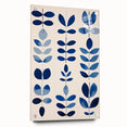 Maximalist Wall Art - Bold Blue Leaf Print for Eclectic Home Decor