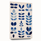 Maximalist Wall Art - Bold Blue Leaf Print for Eclectic Home Decor