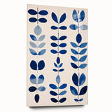Maximalist Wall Art - Bold Blue Leaf Print for Eclectic Home Decor