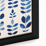 Maximalist Wall Art - Bold Blue Leaf Print for Eclectic Home Decor