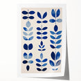 Maximalist Wall Art - Bold Blue Leaf Print for Eclectic Home Decor