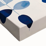 Maximalist Wall Art - Bold Blue Leaf Print for Eclectic Home Decor