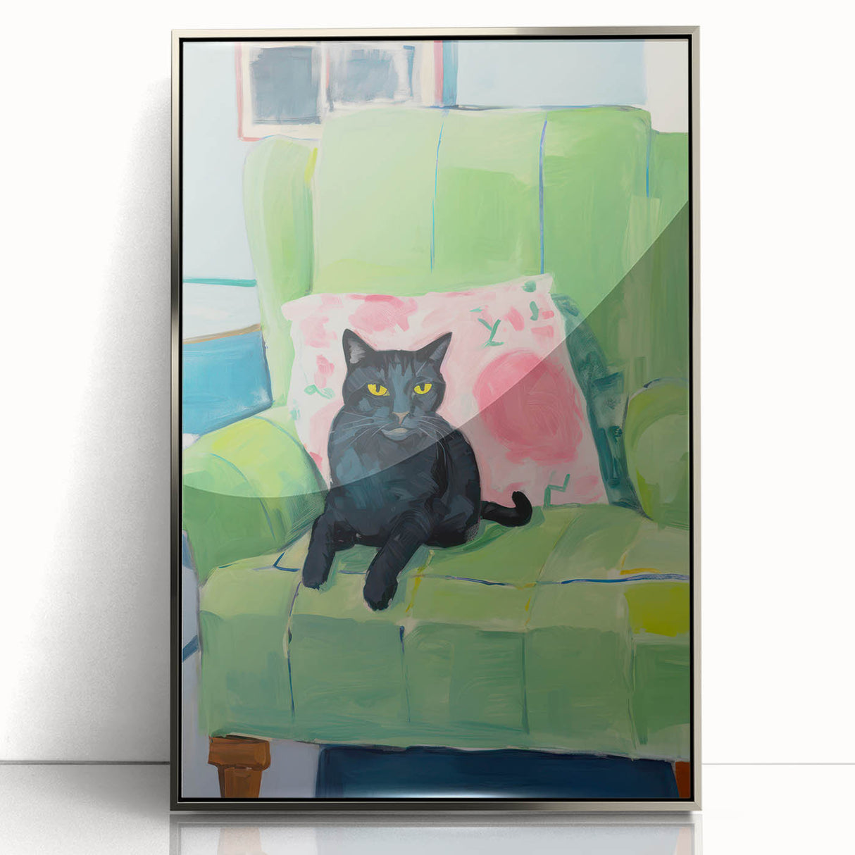 Maximalist Wall Art - Bold Cat Print for Eclectic and Vibrant Decor