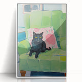Maximalist Wall Art - Bold Cat Print for Eclectic and Vibrant Decor