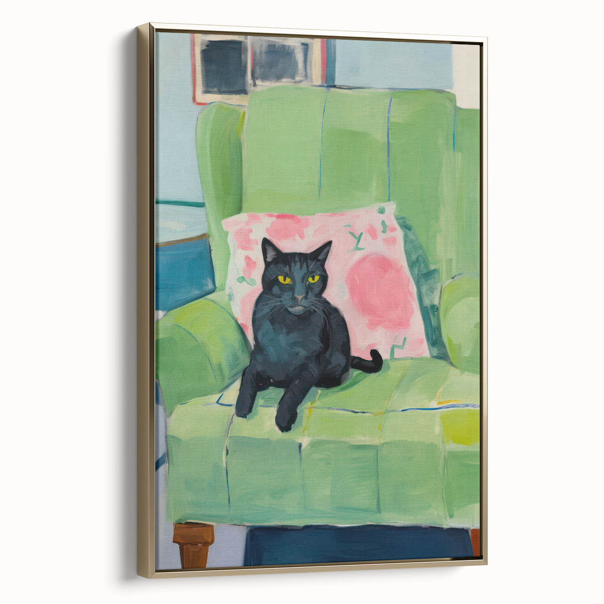 Maximalist Wall Art - Bold Cat Print for Eclectic and Vibrant Decor