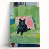 Maximalist Wall Art - Bold Cat Print for Eclectic and Vibrant Decor