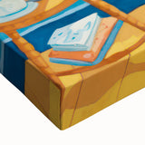 Maximalist Wall Art - Cozy Seaside Scene with Cat - Vibrant Decor Piece