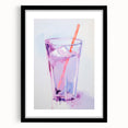 Maximalist Wall Art - Bold Glass and Straw Print for Eclectic Decor