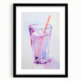 Maximalist Wall Art - Bold Glass and Straw Print for Eclectic Decor