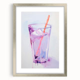 Maximalist Wall Art - Bold Glass and Straw Print for Eclectic Decor