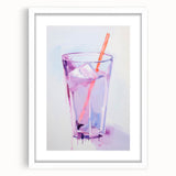 Maximalist Wall Art - Bold Glass and Straw Print for Eclectic Decor