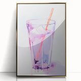 Maximalist Wall Art - Bold Glass and Straw Print for Eclectic Decor