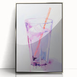 Maximalist Wall Art - Bold Glass and Straw Print for Eclectic Decor