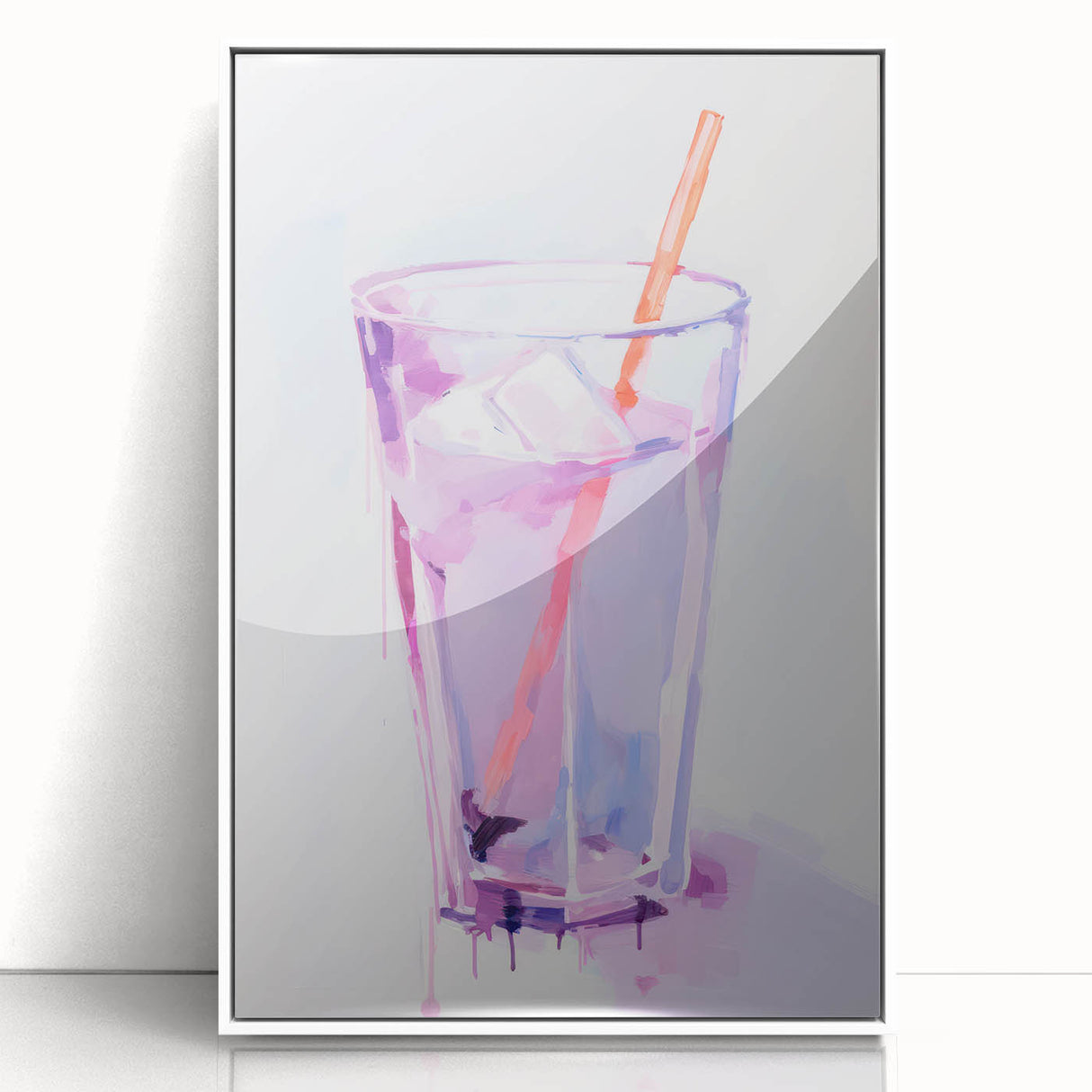 Maximalist Wall Art - Bold Glass and Straw Print for Eclectic Decor