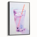 Maximalist Wall Art - Bold Glass and Straw Print for Eclectic Decor