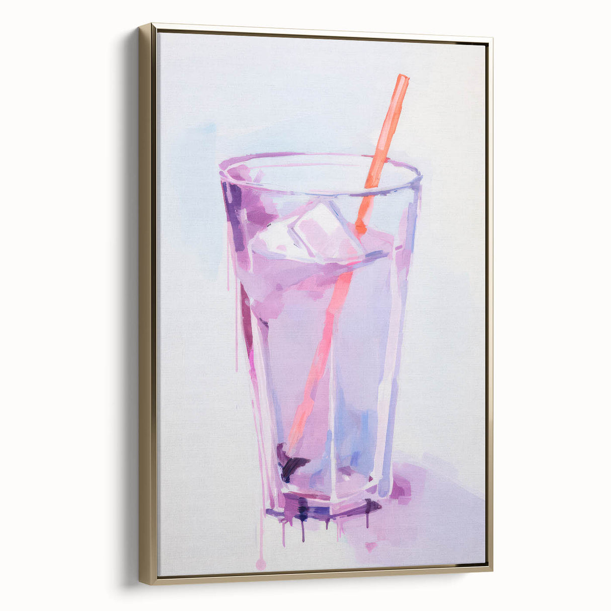 Maximalist Wall Art - Bold Glass and Straw Print for Eclectic Decor