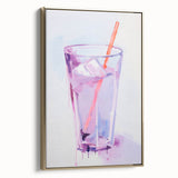 Maximalist Wall Art - Bold Glass and Straw Print for Eclectic Decor