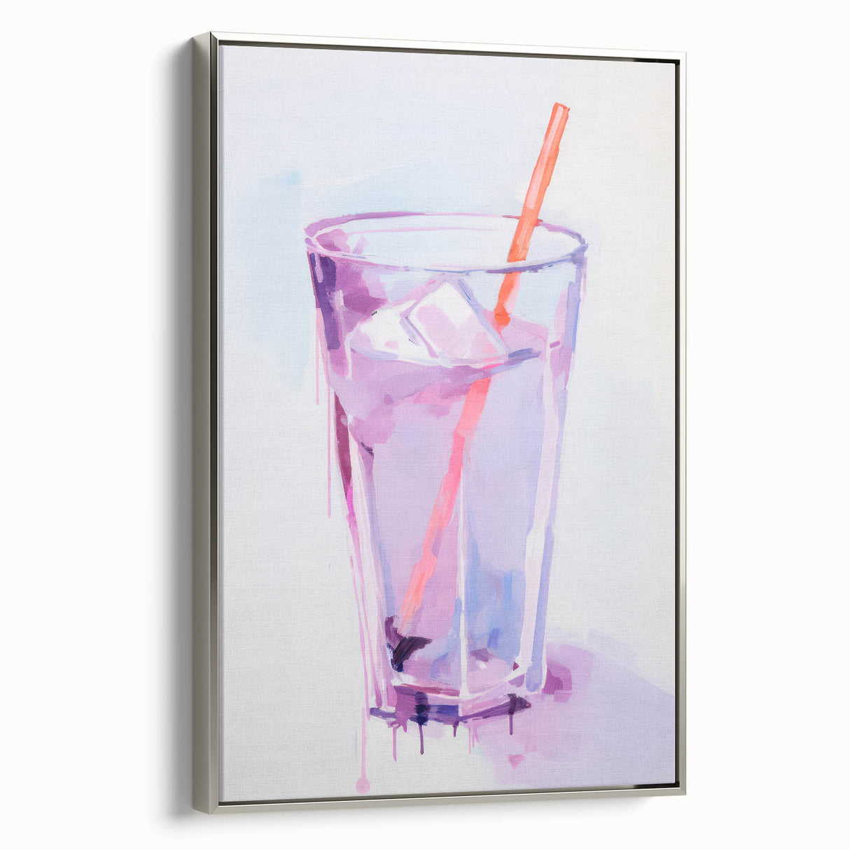 Maximalist Wall Art - Bold Glass and Straw Print for Eclectic Decor