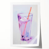 Maximalist Wall Art - Bold Glass and Straw Print for Eclectic Decor