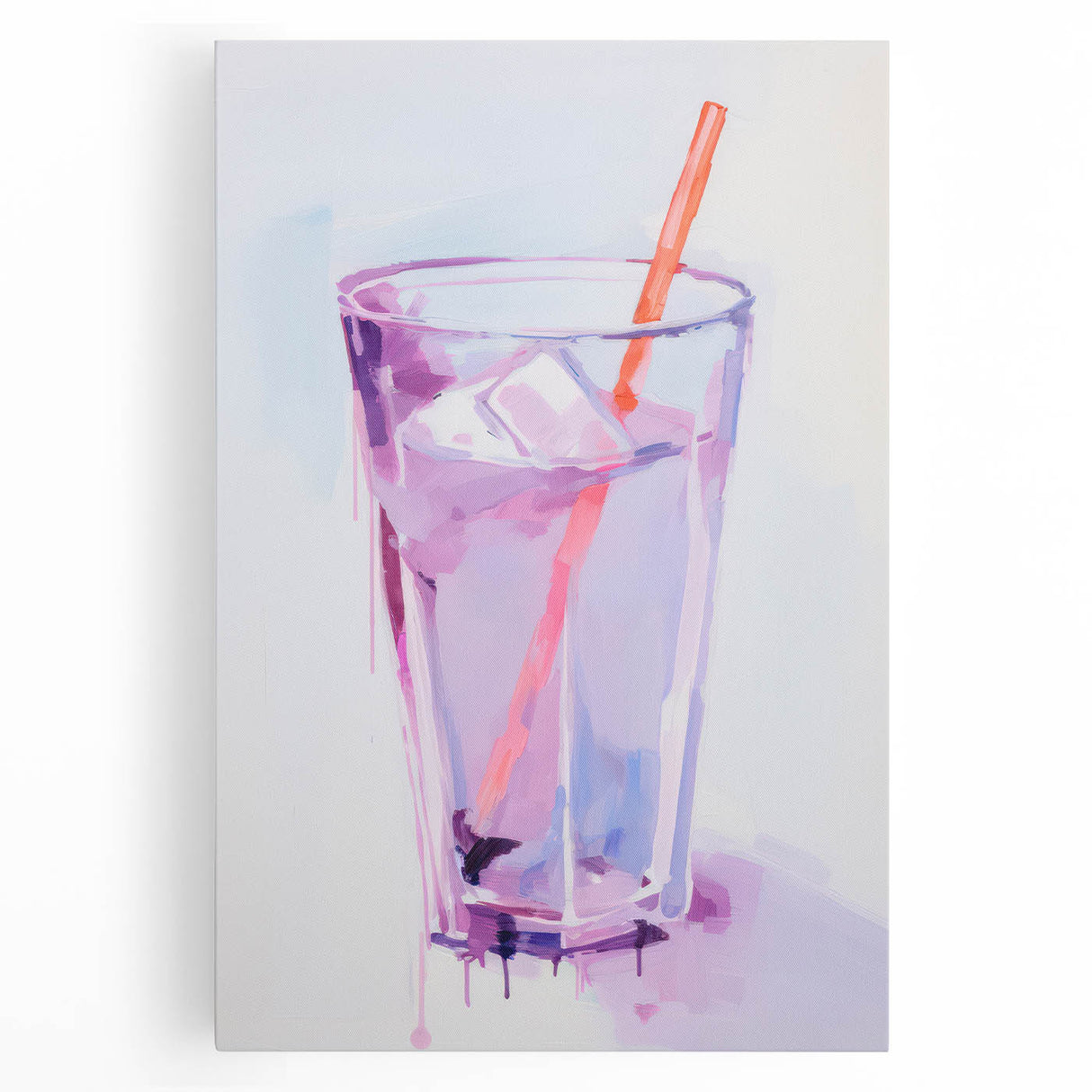 Maximalist Wall Art - Bold Glass and Straw Print for Eclectic Decor