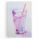 Maximalist Wall Art - Bold Glass and Straw Print for Eclectic Decor