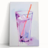 Maximalist Wall Art - Bold Glass and Straw Print for Eclectic Decor