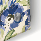 Maximalist Wall Art - Bold Blue Floral Print for Eclectic Home Decor