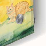 Maximalist Wall Art - Whimsical Cat on Sofa Print for Eclectic Decor