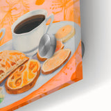 Maximalist Wall Art - Bold Breakfast in Bed Print for Eclectic Decor