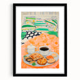 Maximalist Wall Art - Bold Breakfast in Bed Print for Eclectic Decor