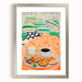 Maximalist Wall Art - Bold Breakfast in Bed Print for Eclectic Decor