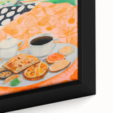 Maximalist Wall Art - Bold Breakfast in Bed Print for Eclectic Decor