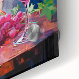 Maximalist Wall Art - Bold Wine and Fruit Print for Eclectic Decor