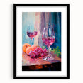 Maximalist Wall Art - Bold Wine and Fruit Print for Eclectic Decor
