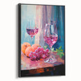 Maximalist Wall Art - Bold Wine and Fruit Print for Eclectic Decor