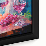 Maximalist Wall Art - Bold Wine and Fruit Print for Eclectic Decor