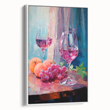 Maximalist Wall Art - Bold Wine and Fruit Print for Eclectic Decor