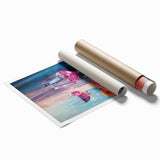 Maximalist Wall Art - Bold Wine and Fruit Print for Eclectic Decor